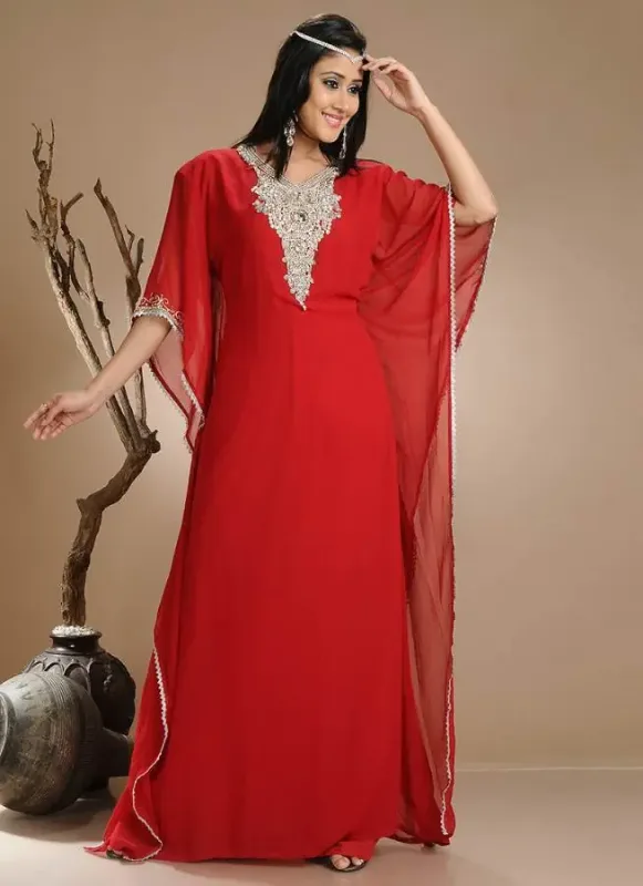 Picture of Radhe Designer Multicolor Georgette Kaftan Dress for Women - F10703