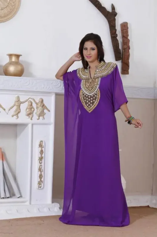Picture of Radhe Designer Black Georgette Kaftan Dress for Women - F10712