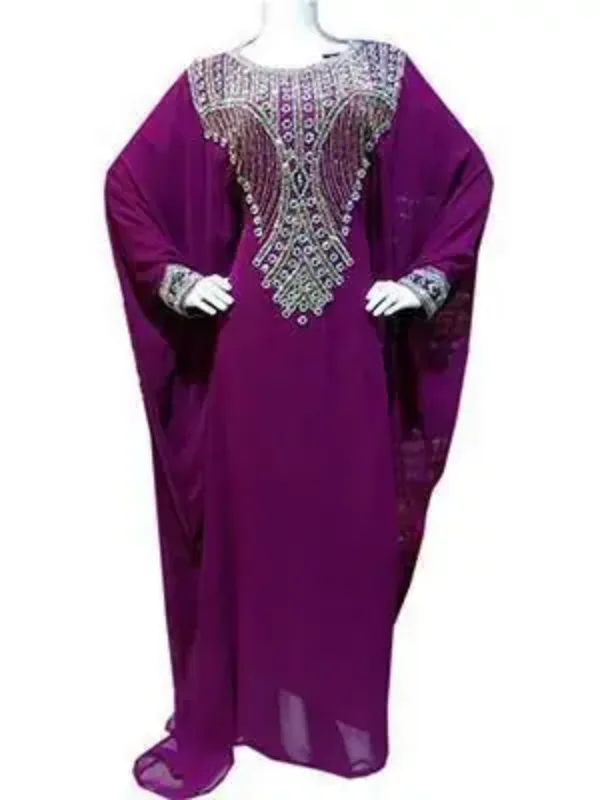Picture of Radhe Designer White Georgette Kaftan Dress for Women - F10275