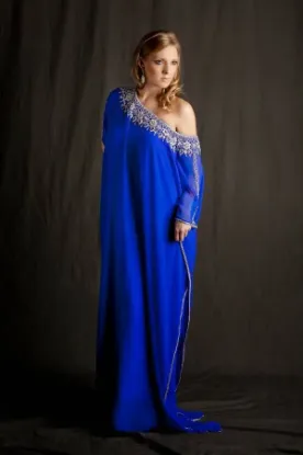 Picture of moroccan ladies dress,navy blue wedding abaya,model kaf