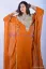 Picture of moroccan maroon georgette kaftan gold embroidery dubai 