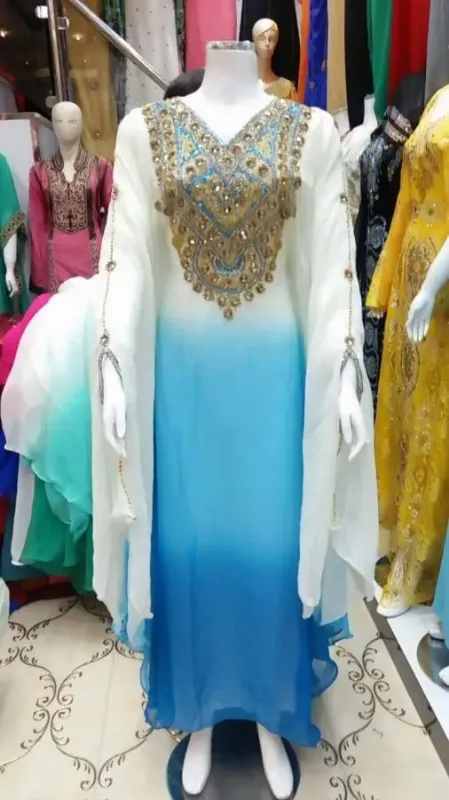 Picture of Radhe Designer Multicolor Georgette Kaftan Dress for Women - F1634