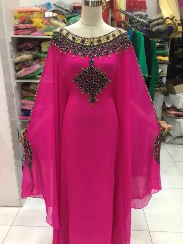Picture of Radhe Designer Black Georgette Kaftan Dress for Women - F1641