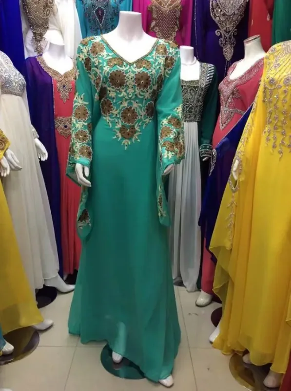 Picture of Radhe Designer Multicolor Georgette Kaftan Dress for Women - F10004