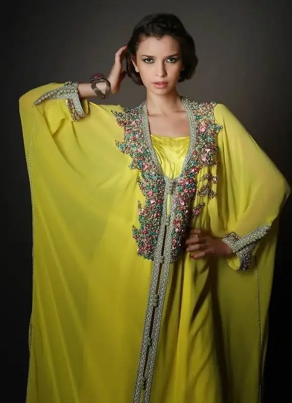 Picture of Radhe Designer Multicolor Georgette Kaftan Dress for Women - F10396