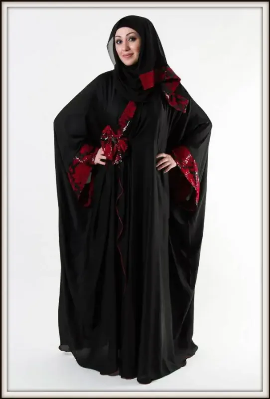 Picture of Radhe Designer Black Georgette Kaftan Dress for Women - F10283