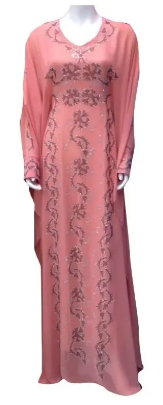 Picture of Radhe Designer White Georgette Kaftan Dress for Women - F9364