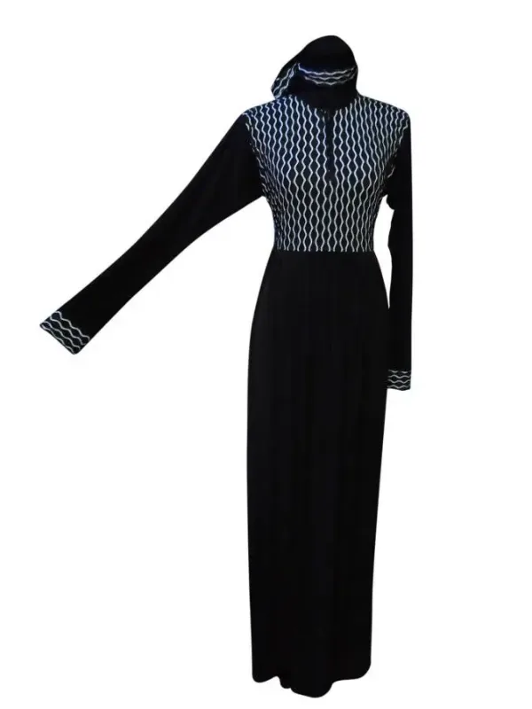 Picture of Black Georgette Kaftan Dress for Women - Look 10245