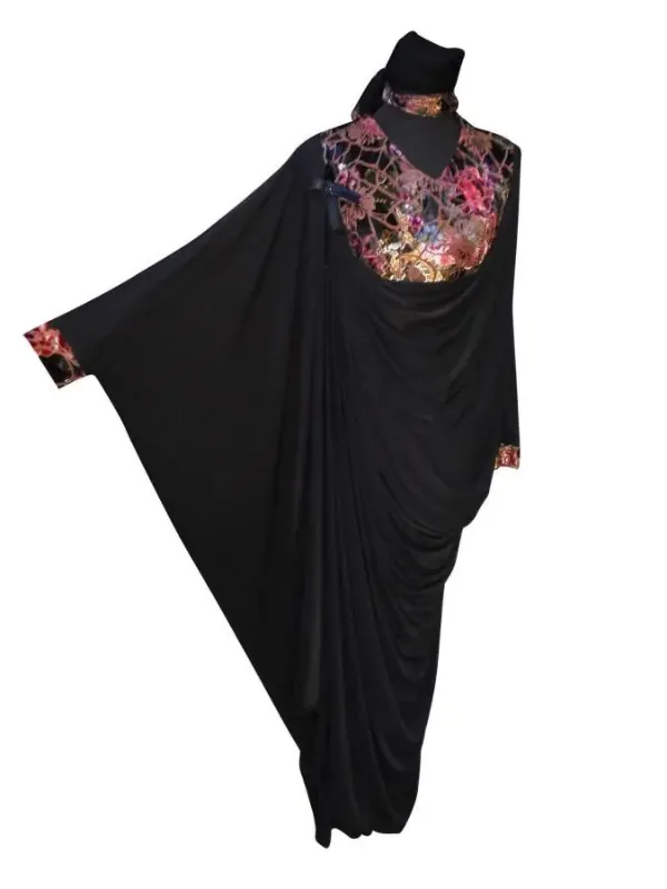 Picture of Yellow Georgette Kaftan Dress for Women - Look 10247