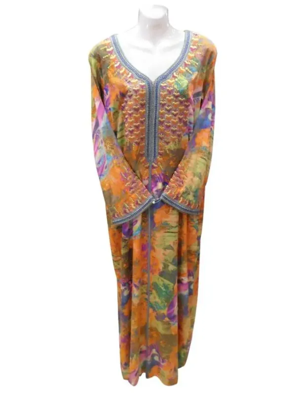 Picture of Multi Color Georgette Kaftan Dress for Women - Look 10252