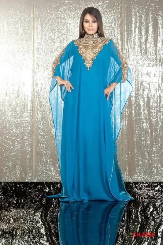 Picture of Radhe Designer Multicolor Georgette Kaftan Dress for Women - F6286