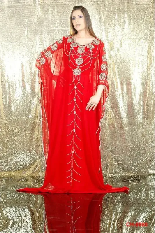 Picture of Radhe Designer Multicolor Georgette Kaftan Dress for Women - F6285