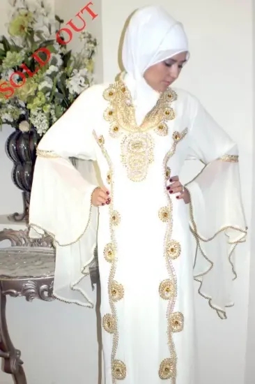 Picture of navy silk route abaya embroidery flower indonesia long 