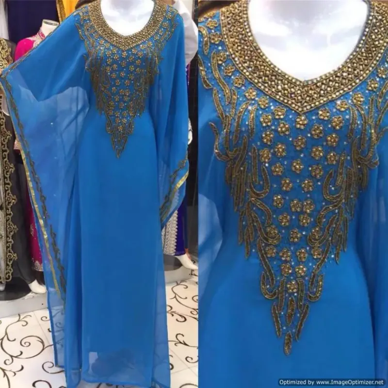 Picture of Radhe Designer Multicolor Georgette Kaftan Dress for Women - F2210