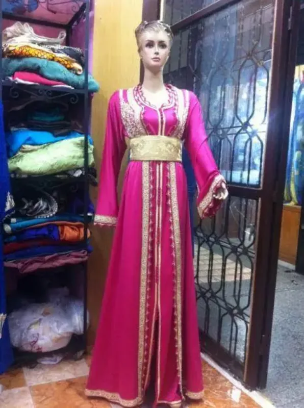 Picture of Radhe Designer Pink Cotton Kaftan Dress for Women - F8048