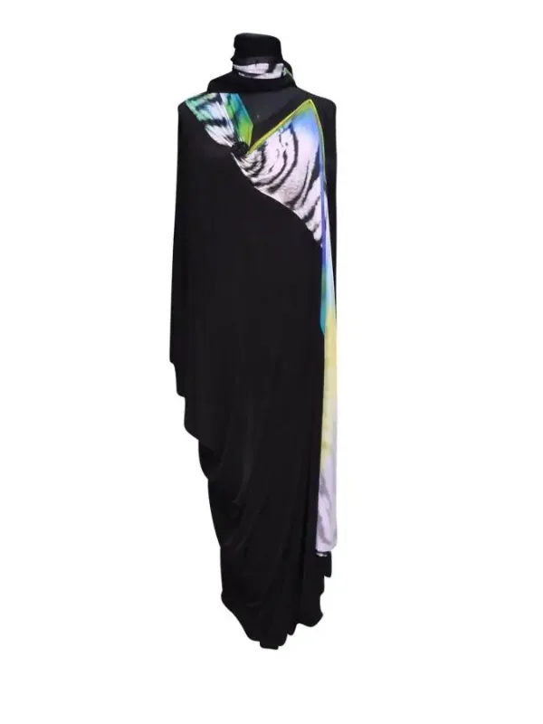 Picture of Radhe Designer Black Georgette Kaftan Dress for Women - F3881