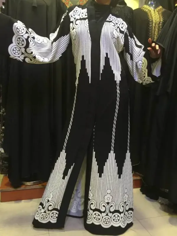 Picture of Radhe Designer Black Georgette Kaftan Dress for Women - F8066