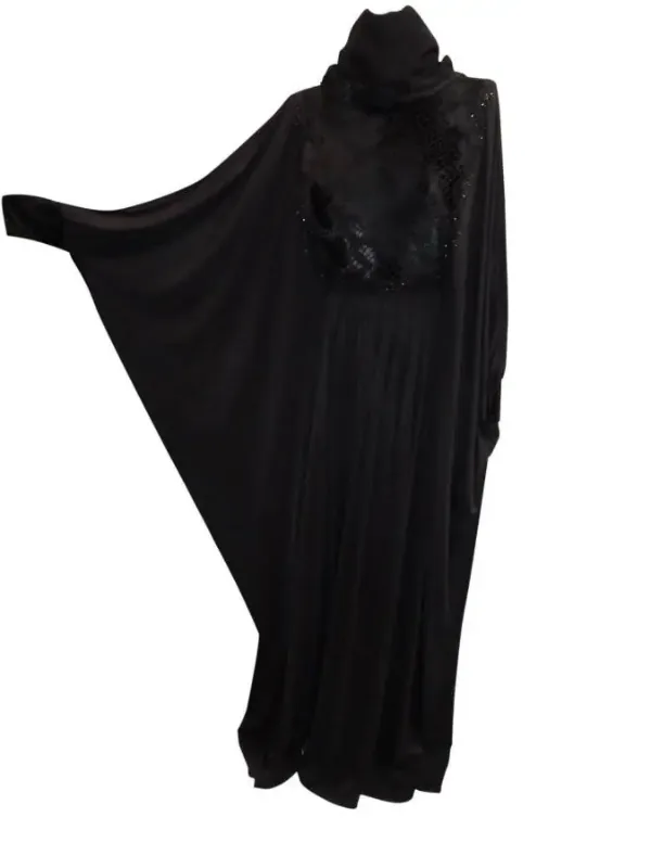 Picture of Black Georgette Kaftan Dress for Women - Look 10296