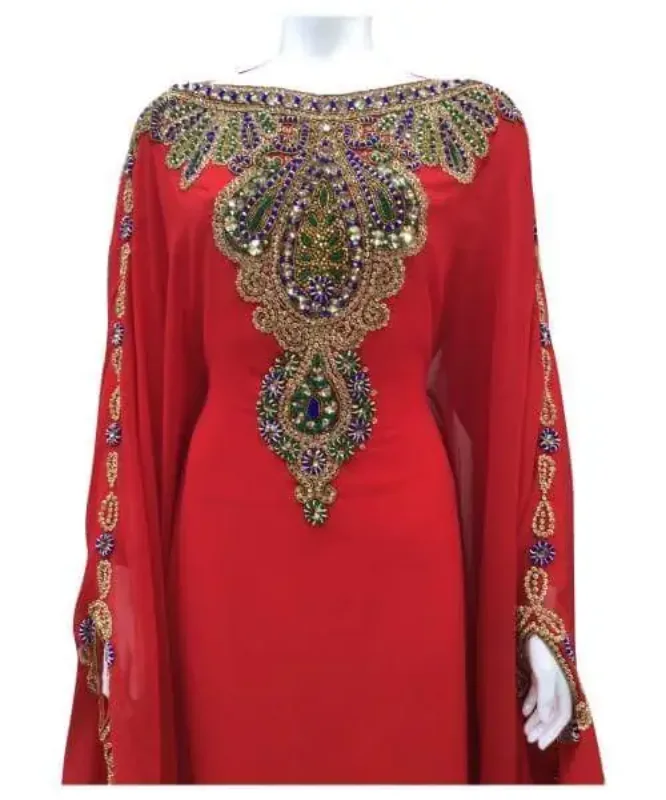 Picture of Radhe Designer Multicolor Georgette Kaftan Dress for Women - F5063