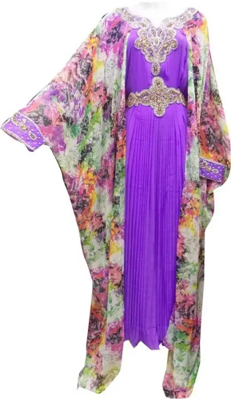 Picture of Radhe Designer Multicolor Georgette Kaftan Dress for Women - F9435