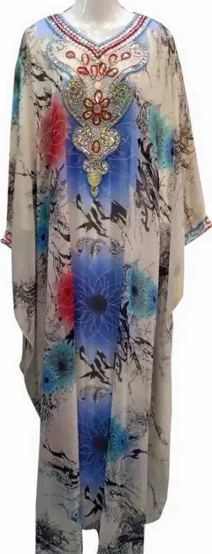 Picture of Radhe Designer Pink Cotton Kaftan Dress for Women - F2599