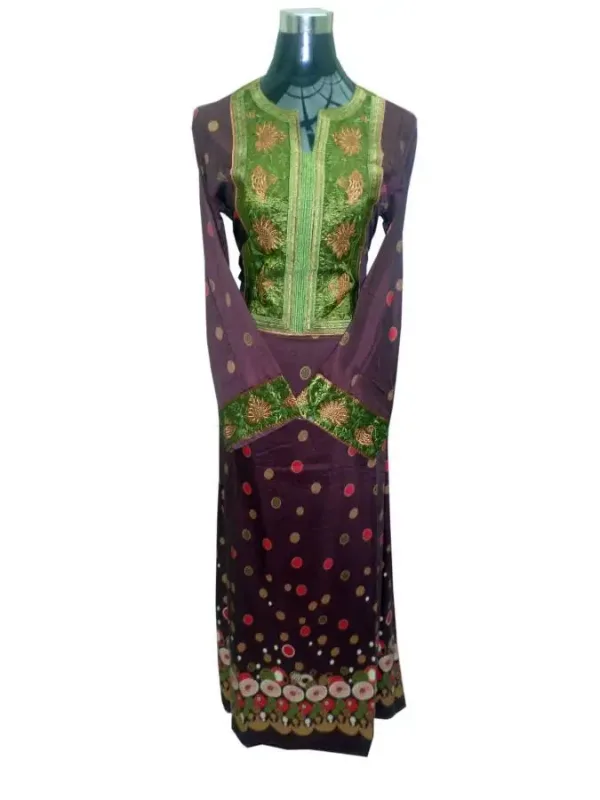 Picture of Radhe Designer White Georgette Kaftan Dress for Women - F4776
