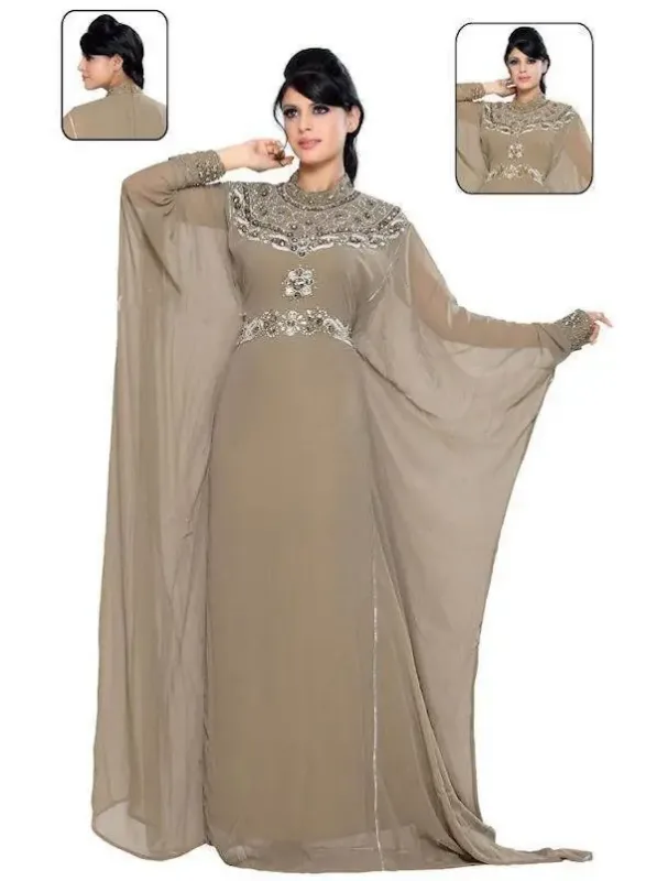 Picture of Radhe Designer Black Georgette Kaftan Dress for Women - F10644