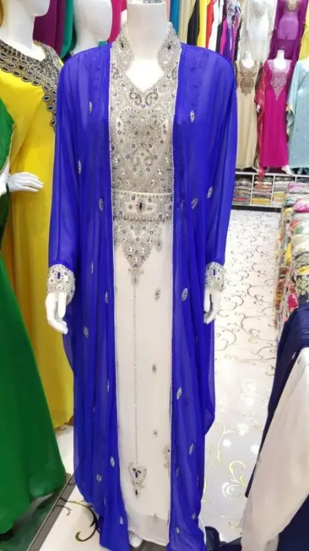 Picture of Radhe Designer Blue Georgette Kaftan Dress for Women - F1674