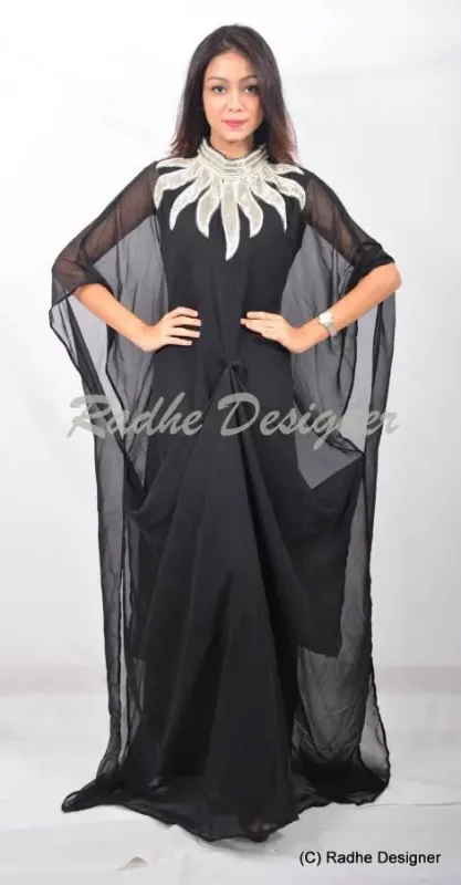 Picture of Radhe Designer Multicolor Georgette Kaftan Dress for Women - Y290