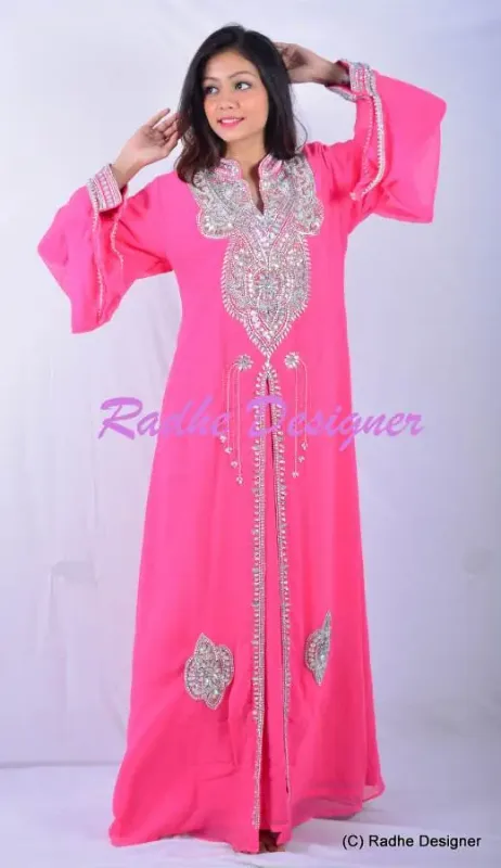 Picture of Radhe Designer Multicolor Georgette Kaftan Dress for Women - Y193