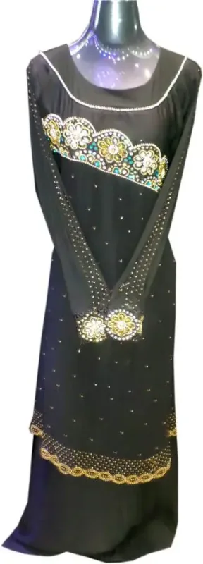 Picture of Radhe Designer Black Georgette Kaftan Dress for Women - F5060