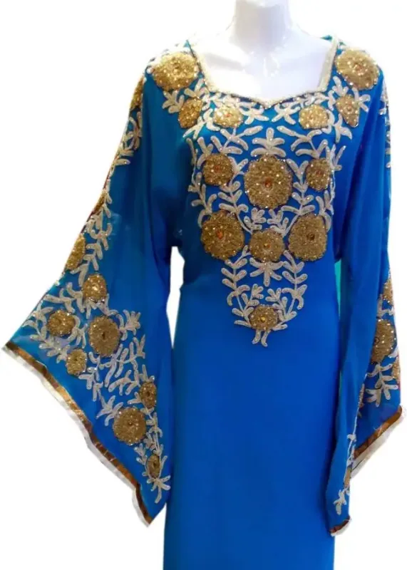 Picture of Radhe Designer Black Georgette Kaftan Dress for Women - F5073