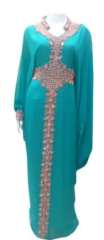 Picture of Radhe Designer Multicolor Georgette Kaftan Dress for Women - F9570