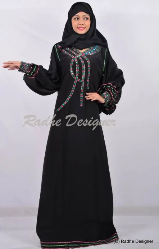 Picture of Radhe Designer White Georgette Kaftan Dress for Women - Y648