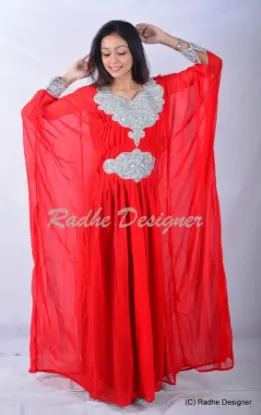 Picture of party wear maghribi dubai caftan dress for women ,abaya