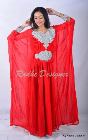 Picture of party wear maghribi dubai caftan dress for women ,abaya