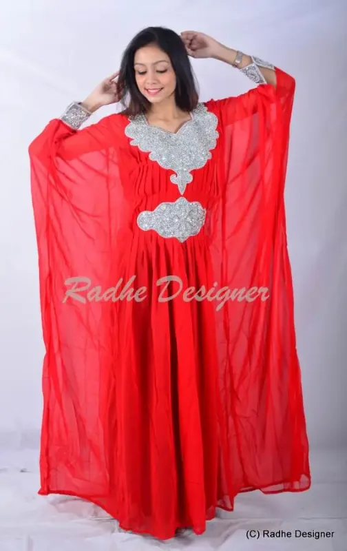 Picture of Radhe Designer Black Georgette Kaftan Dress for Women - Y985