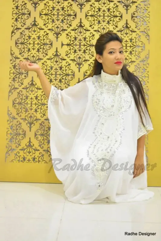 Picture of Radhe Designer Multicolor Georgette Kaftan Dress for Women - Y367