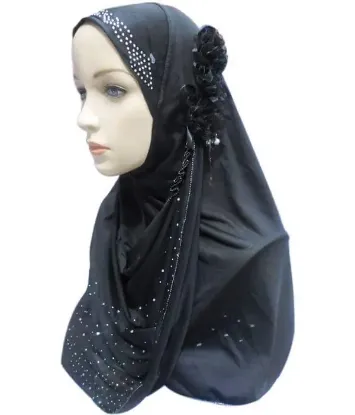 Picture of PCS Women Square Neck Hijab+Hats V-Neck Ramadan Arab ,hijab