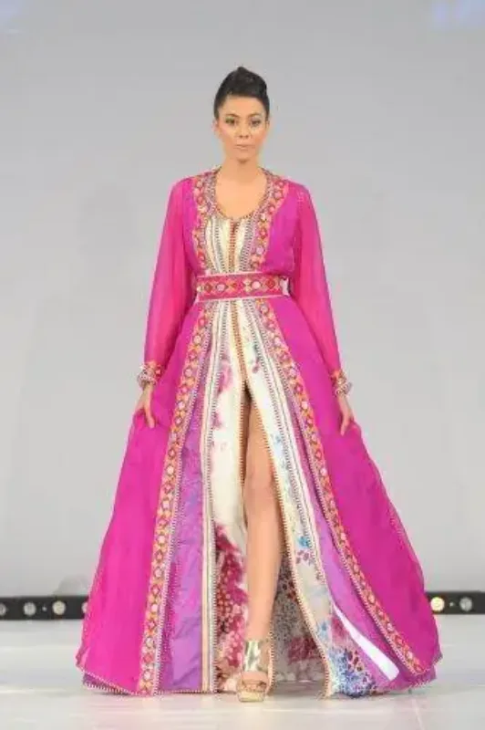 Picture of Radhe Designer Multicolor Georgette Kaftan Dress for Women - F8431