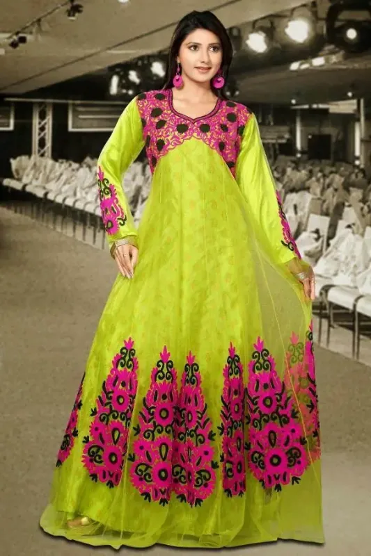 Picture of White Georgette Kaftan Dress for Women - Look 10419