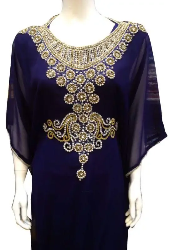 Picture of Multi Color Georgette Kaftan Dress for Women - Look 10422