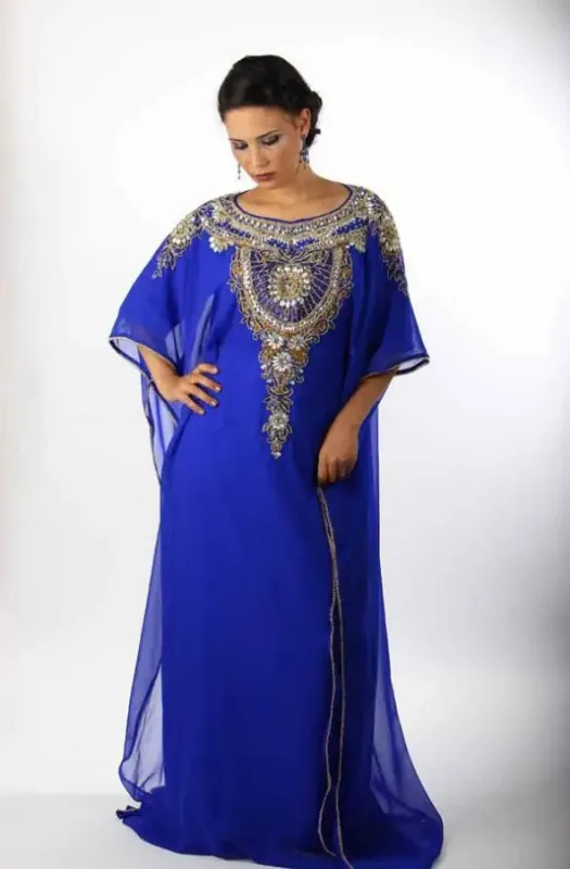 Picture of Radhe Designer Black Georgette Kaftan Dress for Women - F5838
