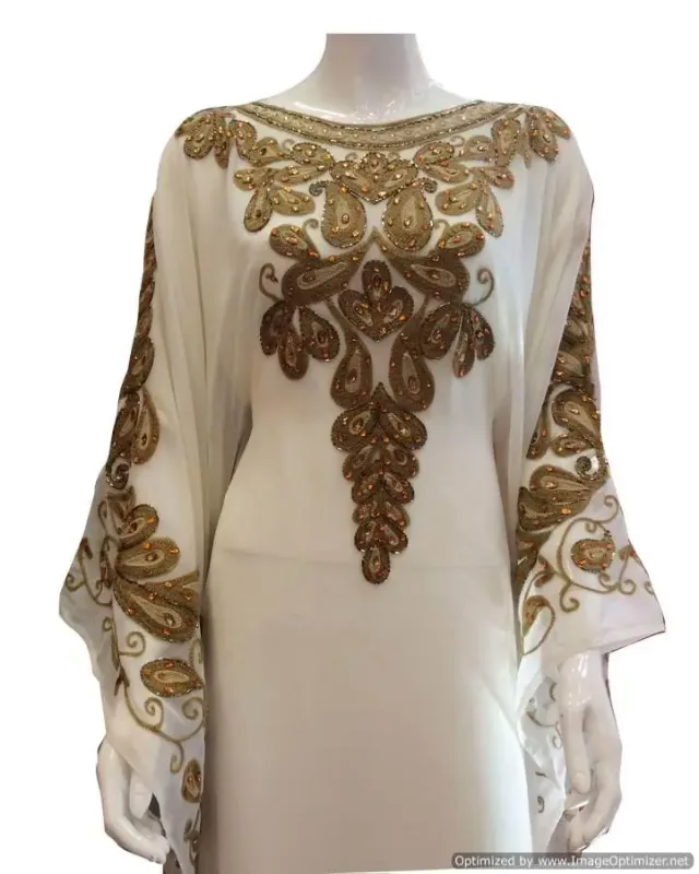 Picture of Black Georgette Kaftan Dress for Women - Look 10436