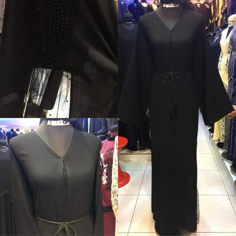 Picture of Radhe Designer Black Georgette Kaftan Dress for Women - F2139