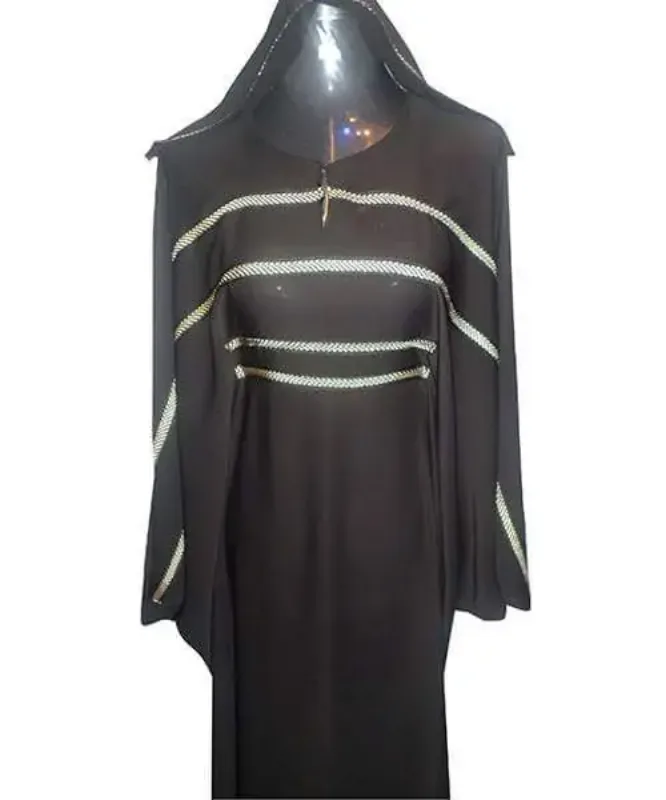 Picture of Black Georgette Kaftan Dress for Women - Look 10449