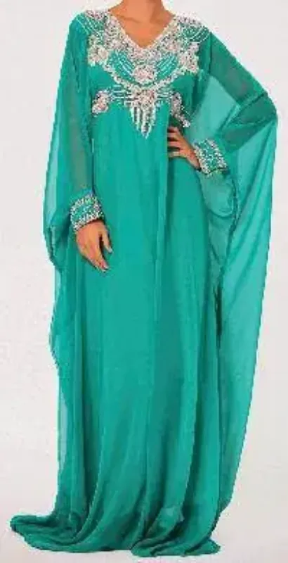 Picture of Radhe Designer Multicolor Georgette Kaftan Dress for Women - F10634