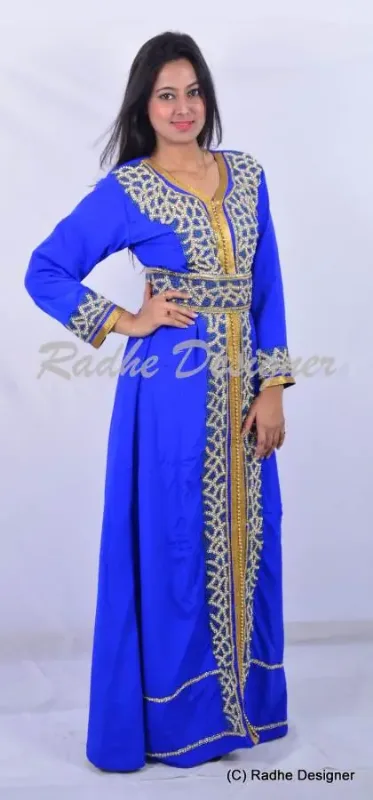 Picture of Radhe Designer Black Georgette Kaftan Dress for Women - Y770