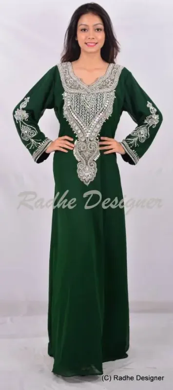 Picture of Radhe Designer Multicolor Georgette Kaftan Dress for Women - Y762