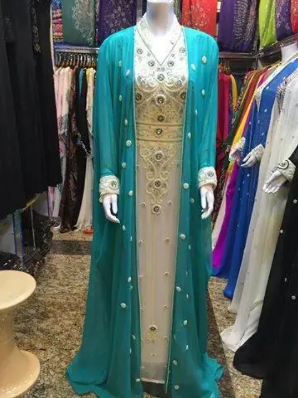 Picture of Radhe Designer Black Georgette Kaftan Dress for Women - F8213
